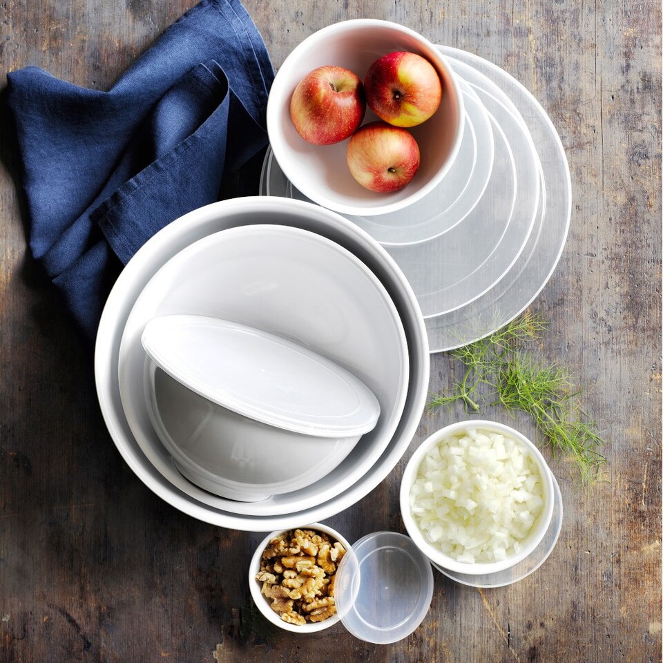 Melamine Mixing Bowls with Lid, Set of 6, White Williams Sonoma Australia